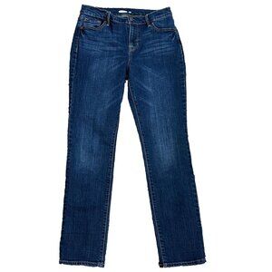 Old Navy Curvy Straight Jeans Womens 4 Short Stretch Dark Wash Denim